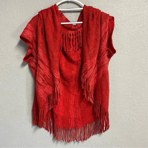 RIAH FASHION shawl poncho cardigan women’s one size fits all with fringe trim - Picture 1 of 8
